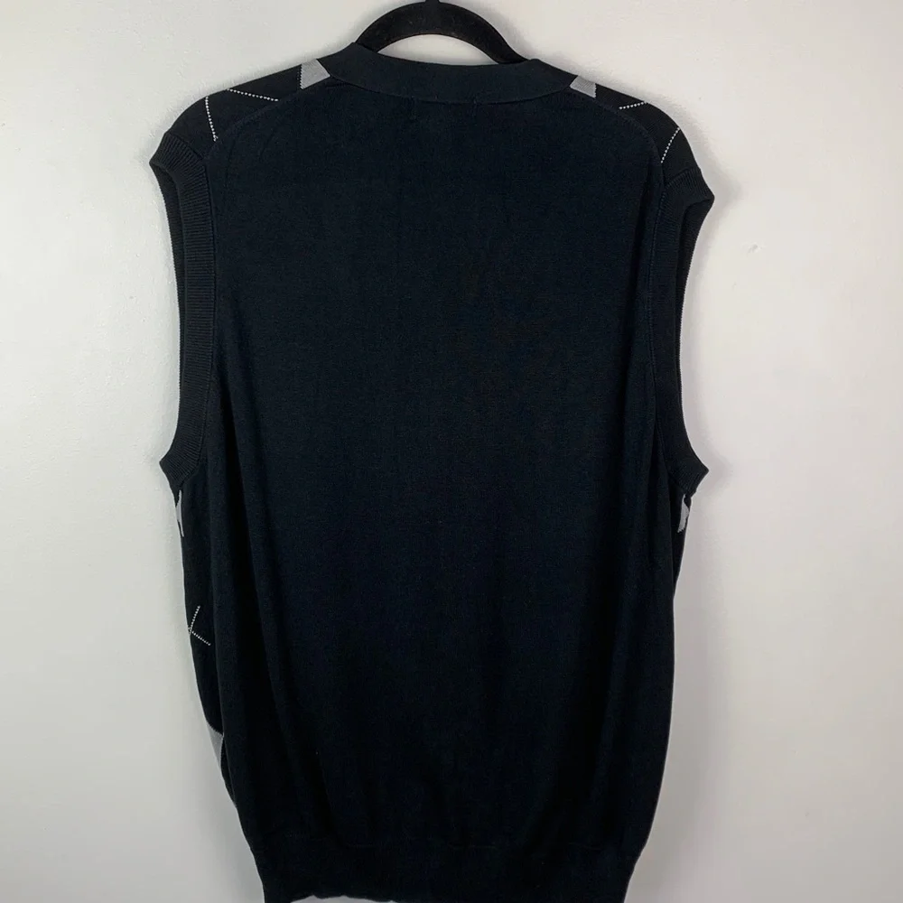 Paul Fredrick Argyle Button Up Vest - Picture 3 of 5
